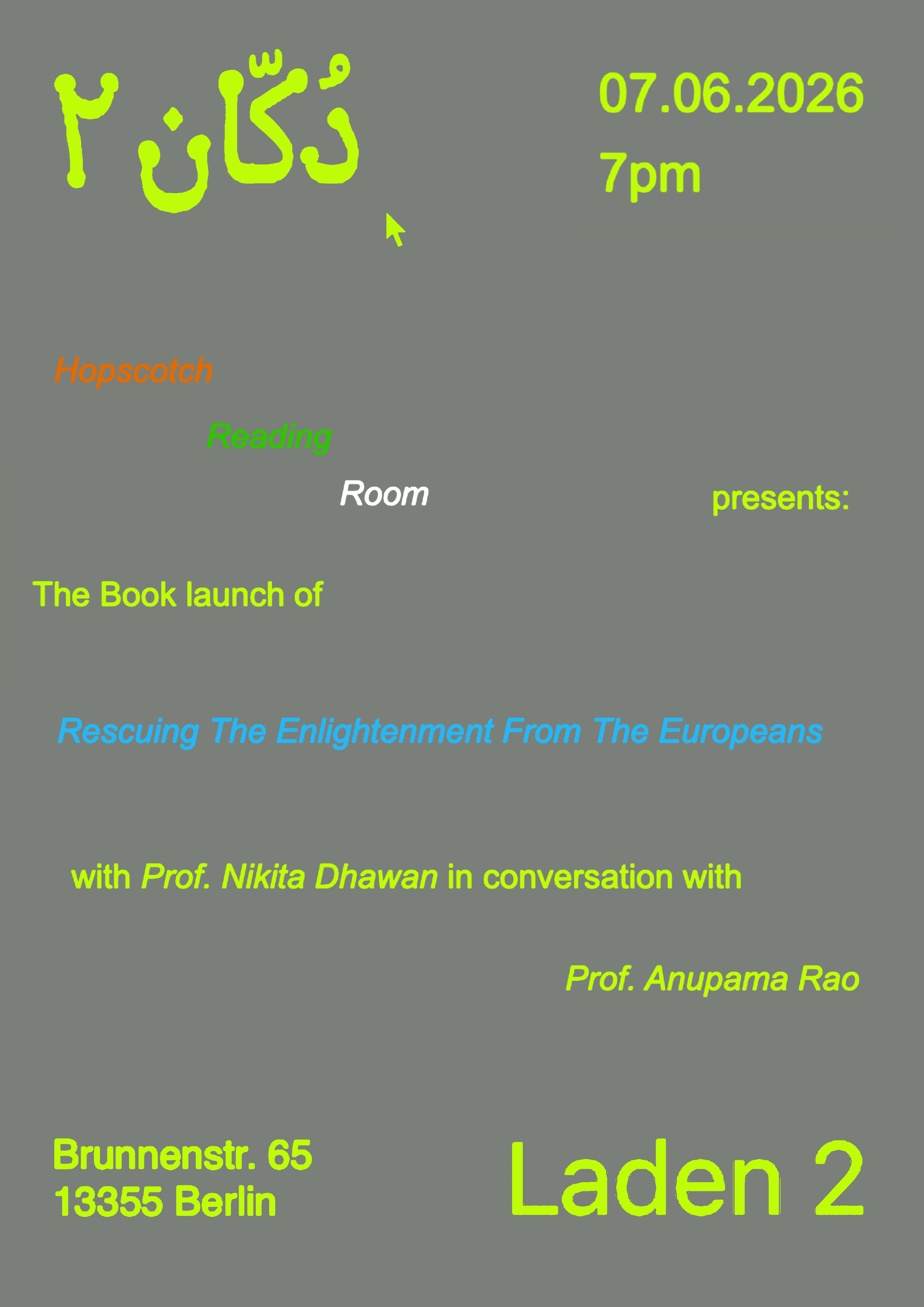 Rescuing The Enlightenment From The Europeans book launch &mdash; June 7, 2026